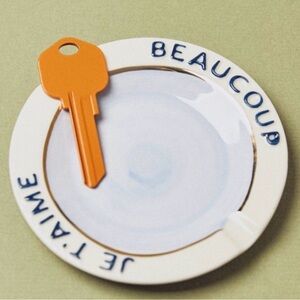 ANTHROPOLOGIE NWT Claudette glazed ceramic round tray -beacoup